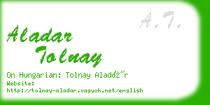 aladar tolnay business card